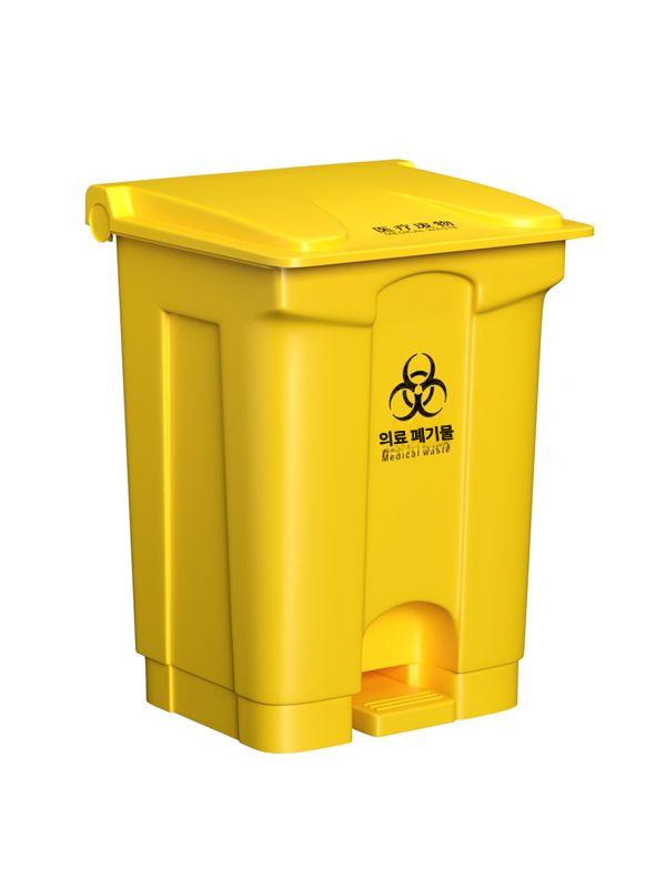페달형 휴지통 100l 업소용 쓰레기통 사무실 대용량 사각 초두꺼움 페달 주방 피규어로고 이미지 6