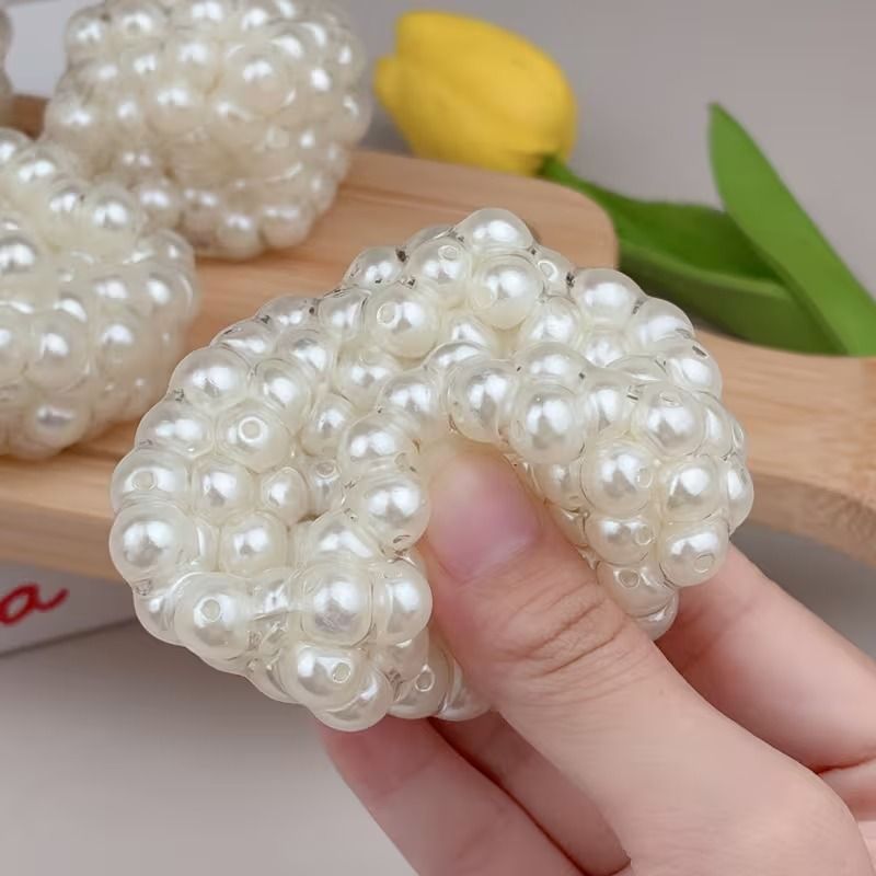 펄 진주 말랑이 슬랑이 마시멜로우 asmr 말랑이 타바 스퀴시 스트레스볼 슬라임 왁뿌볼 - 상품 이미지