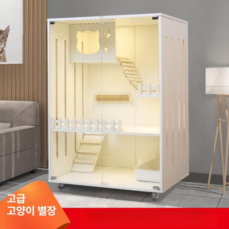 하우스 켓타워 반려묘 캣폴 낮은캣타워 아기고양이 고양이원목캣타워 숨숨집 선반 - 상세 이미지 5