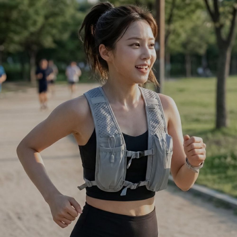 여름러닝조끼 트레일러닝조끼 마라톤 핸드폰 물통 - 상세 이미지 2