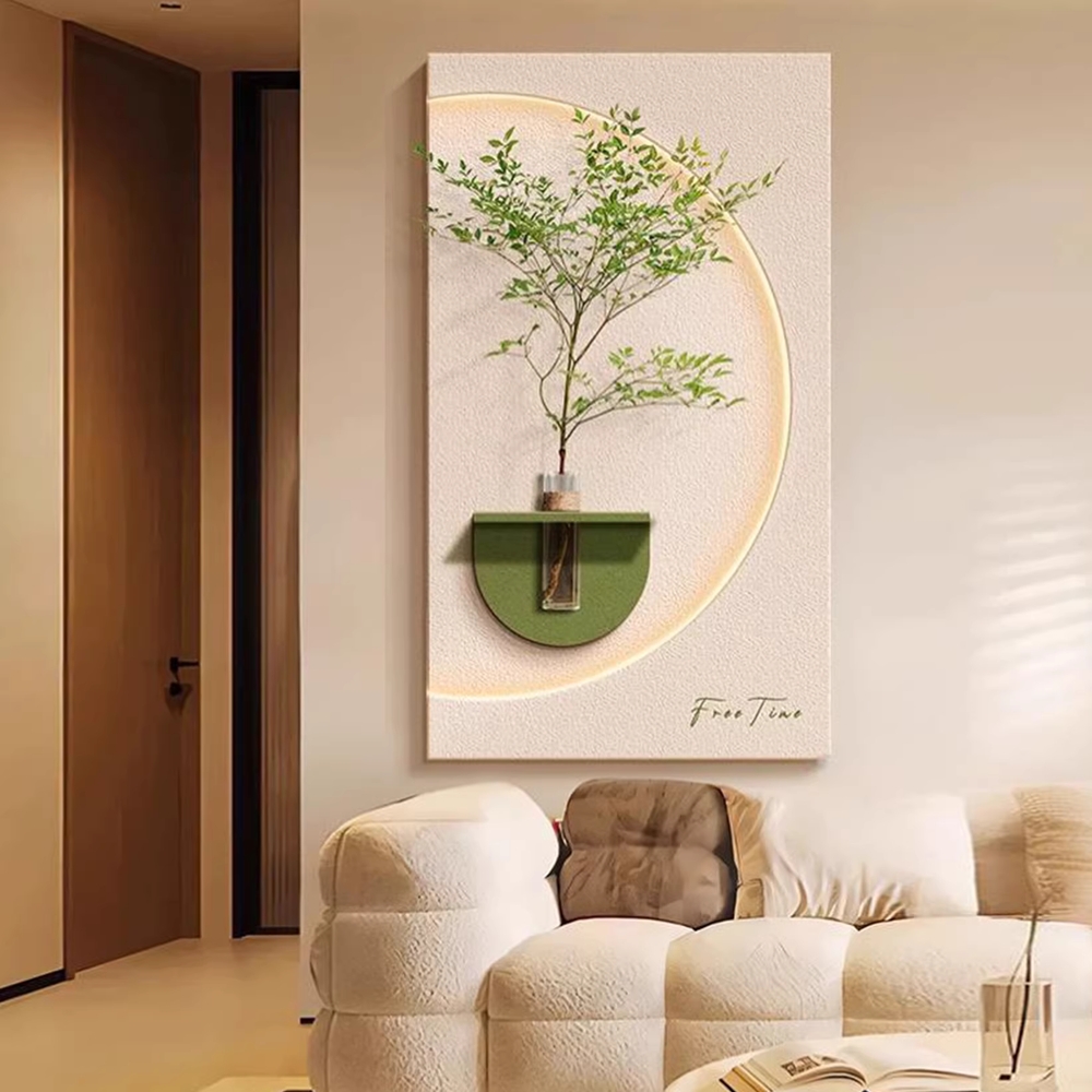 감성화분액자 조명 led 선물 화분액자 감성 꽃병 거실 A형 40x70cm 플러그형 - 상세 이미지 4