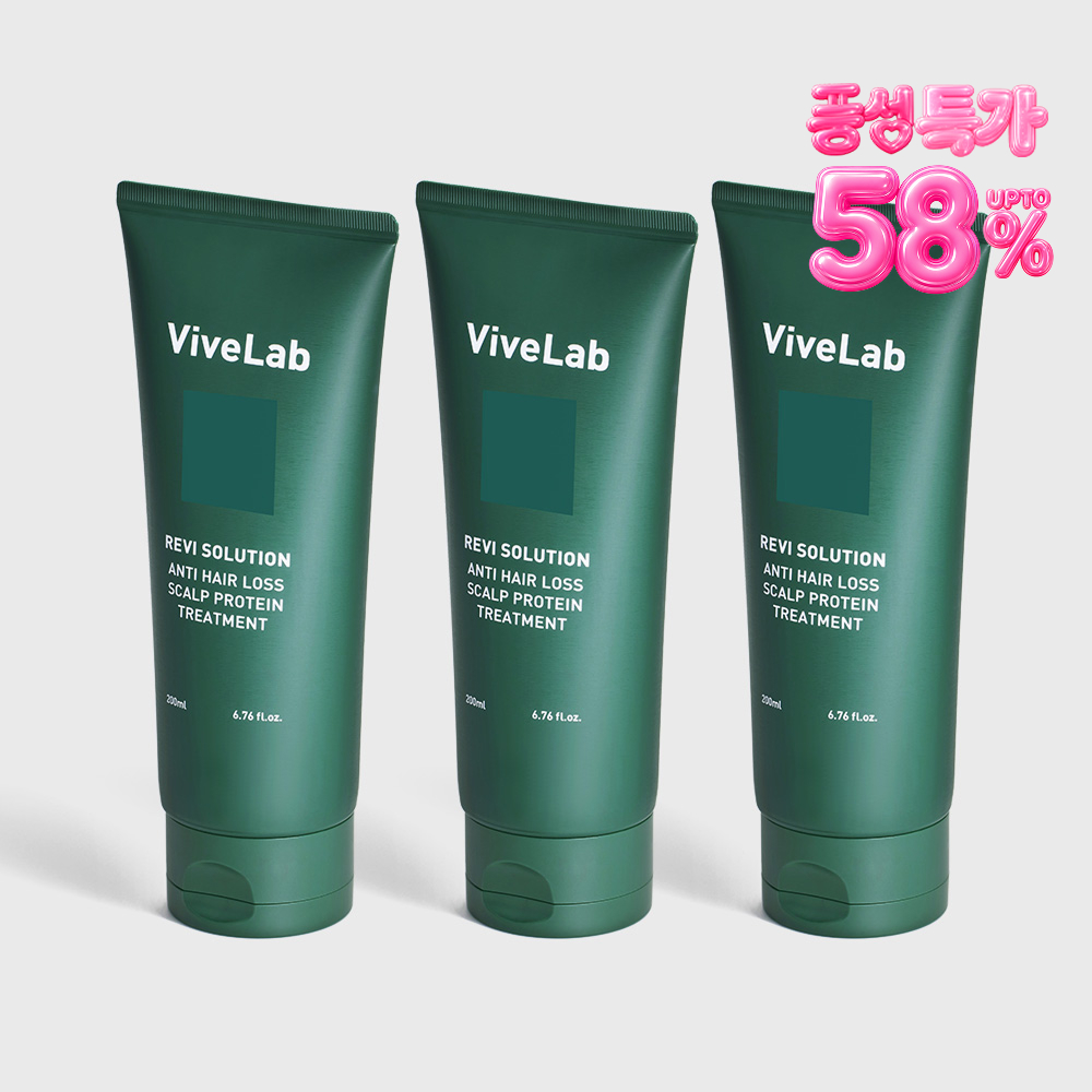 바이브랩 리바이브 솔루션 트리트먼트 고영양 단백질 트리트먼트 플로럴 우디 머스크, 200ml, 3개 제품 이미지