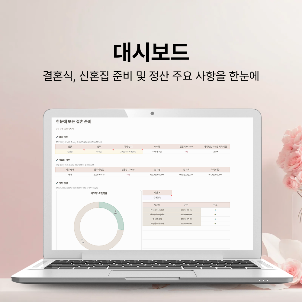 엑셀 구글시트 웨딩플래너 결혼 가계부양식 회계사 금융전문가 제작 체크리스트 신혼집 신혼부부 상품 이미지