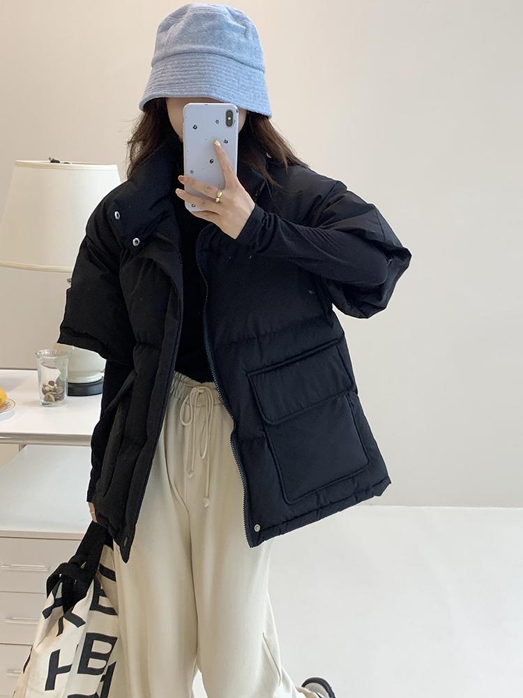 경량 재킷 패딩 오버핏 후드 퀼팅 가을 간절기 따뜻한 점퍼 스타일 코트 패션 봄 - 상세 이미지 4