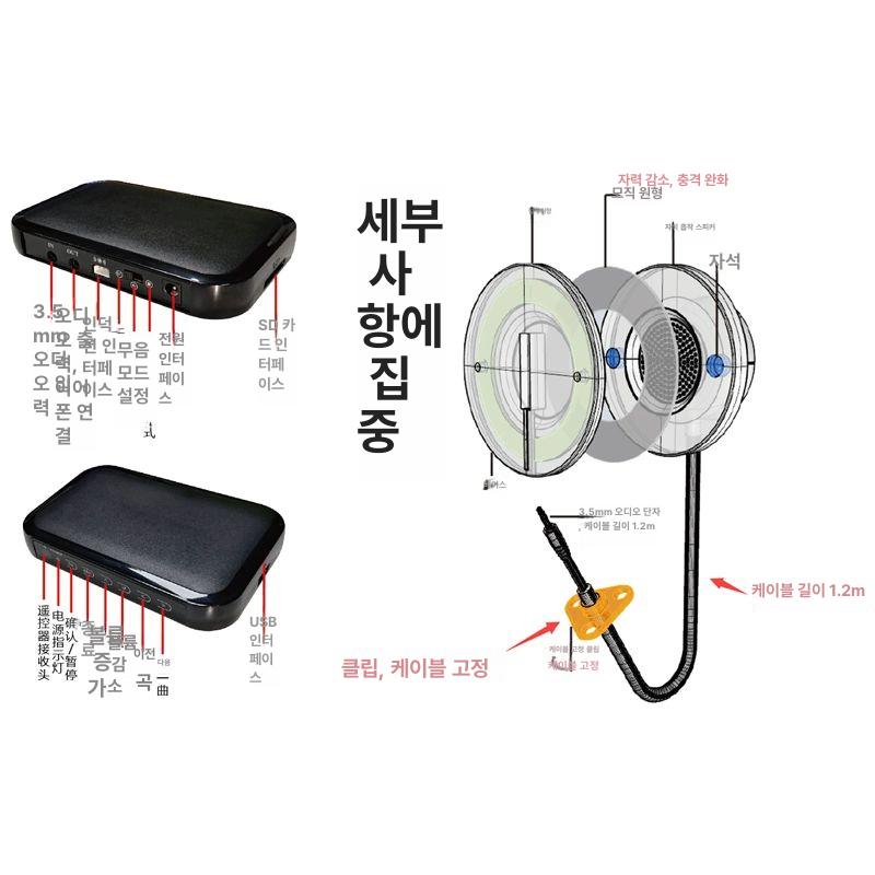 자석형 유선이어폰 캔슬링 인이어 노이즈 귀걸이형 골전도헤드폰 넥밴드 오픈형 - 상세 이미지 3