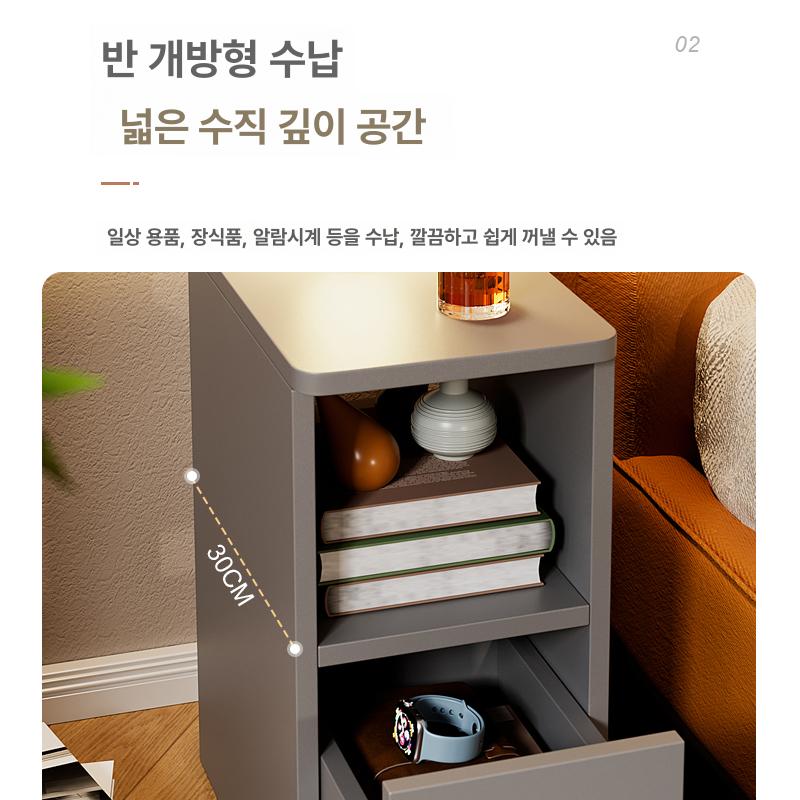 원목 빈티지협탁 사이드테이블 서랍장 수납장 미니 침실협탁 엔틱협탁 엔틱가구 감성 - 상세 이미지 4