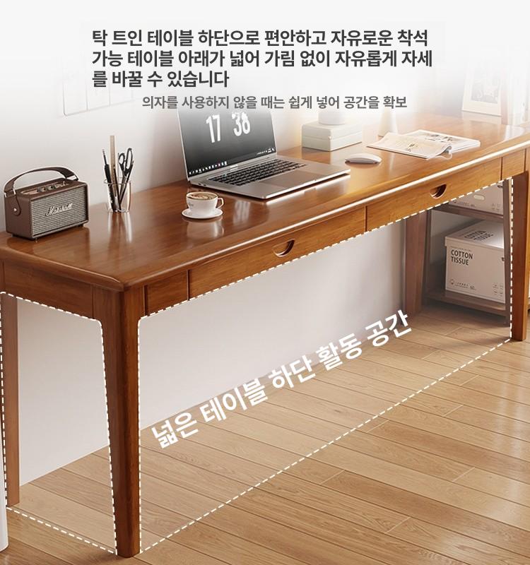 원목 책상 서랍 베란다 디자인 카페 앤틱 거실 기본 탁자 좌식 좁고 컴퓨터 원룸 엔틱 이미지 6