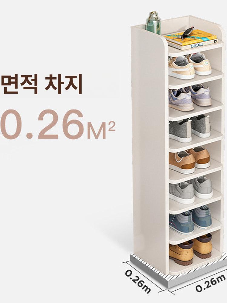 수납장 슬림신발장 폴딩 조립 현관장 캐비닛 심플 현관신발장 공간활용 입구 - 상세 이미지 2
