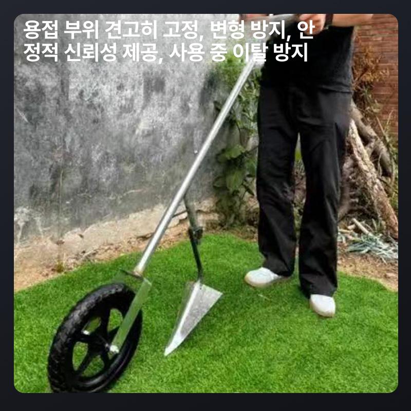 잡초 제거기 밭갈이 파종기 수확기 회전 경운기 손밀기형 농업용 프레임+대형 삼각 괭이 - 상세 이미지 2