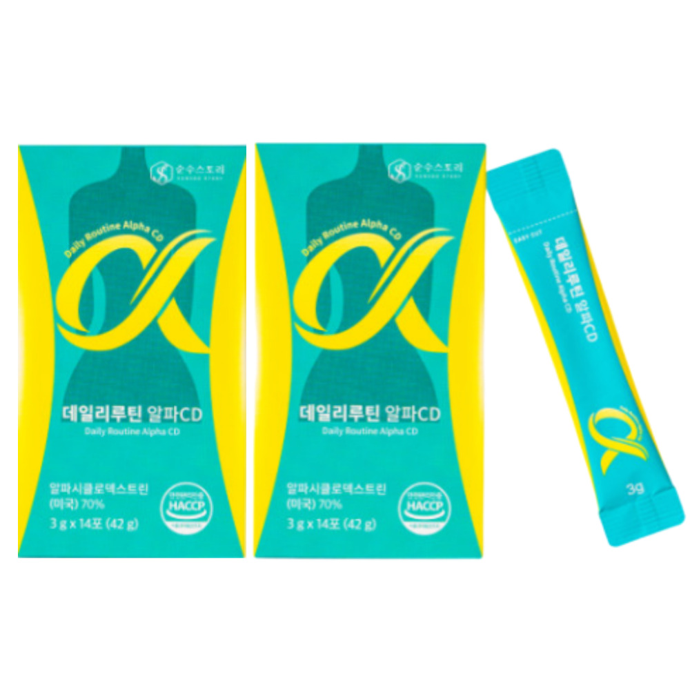 알파CD효능 알파CD추천 고함량알파cd HACCP 고순도 14포, 2개 - 상품 이미지