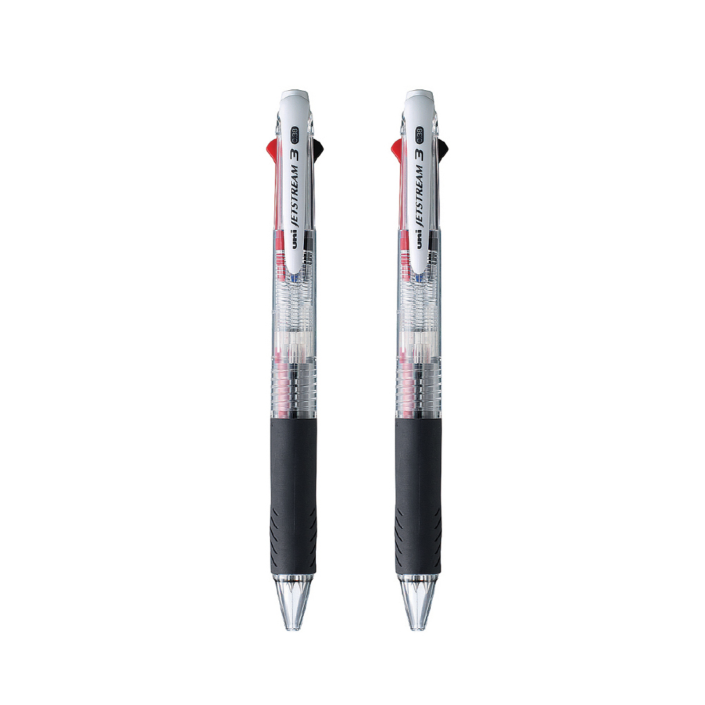 제트스트림 멀티펜 0.38mm, 투명 3색, 2개 - 상품 이미지