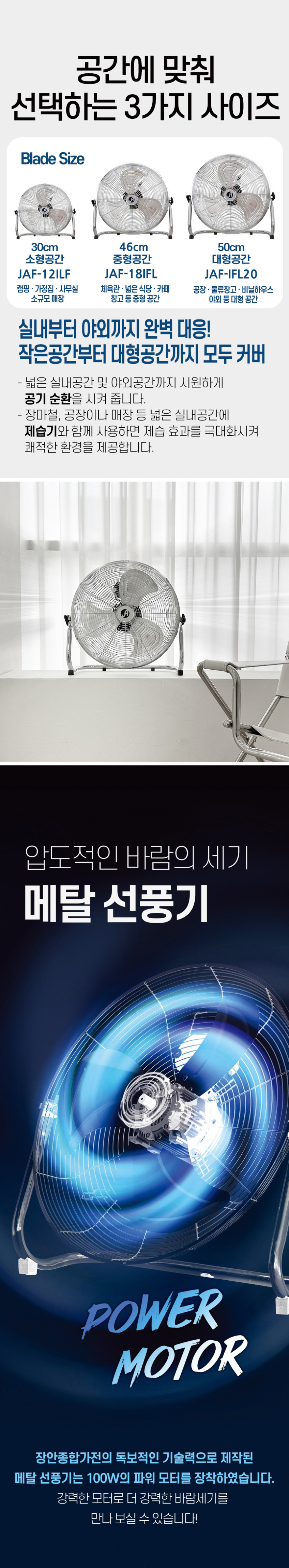 장안 대형선풍기 업소용 공업용 산업용 앉은뱅이 46cm 판매처 상세 정보 이미지 2