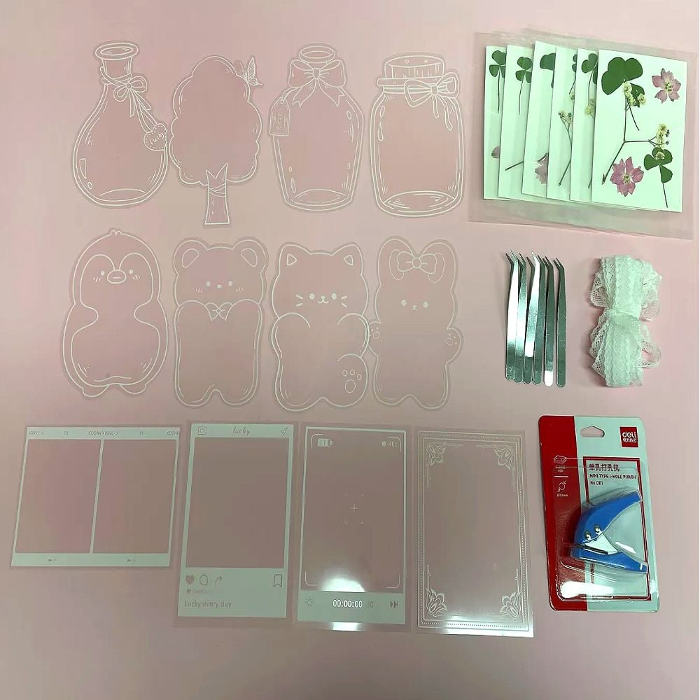 책갈피 세트 단체수업 키트 DIY 공예 재료 흰색 12매 학급 활동 만들기 교구 - 상품 이미지