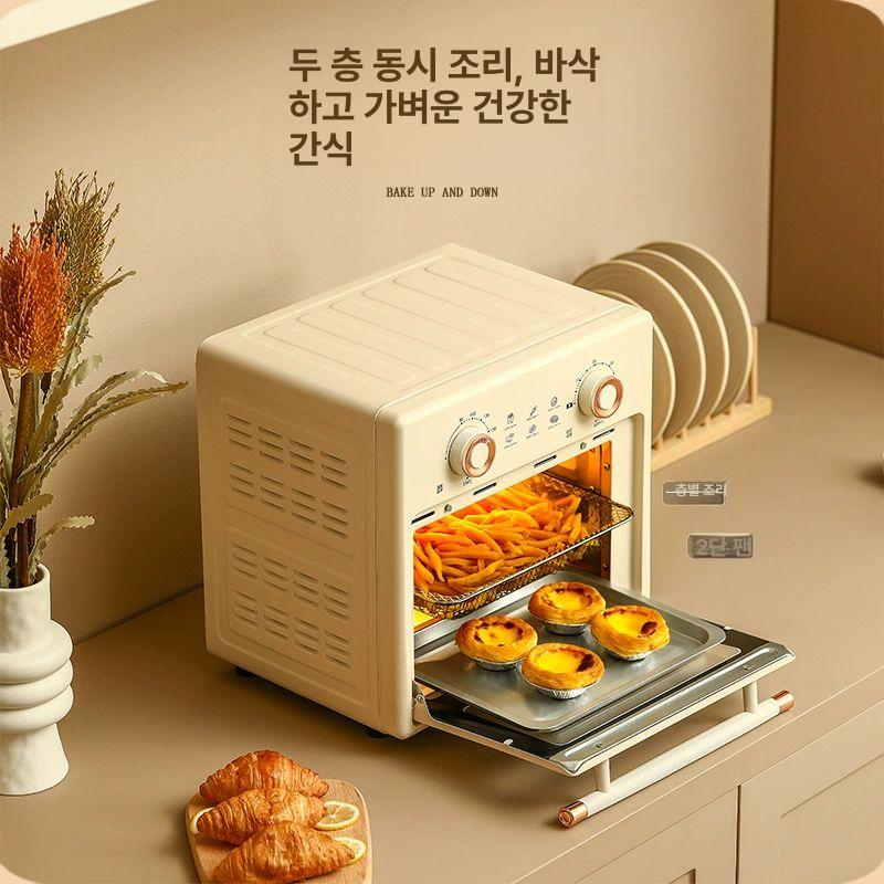 업소용 에어프라이어 전자레인지 12L 오븐 노브 에어프라이기 듀얼 전기 - 상세 이미지 4