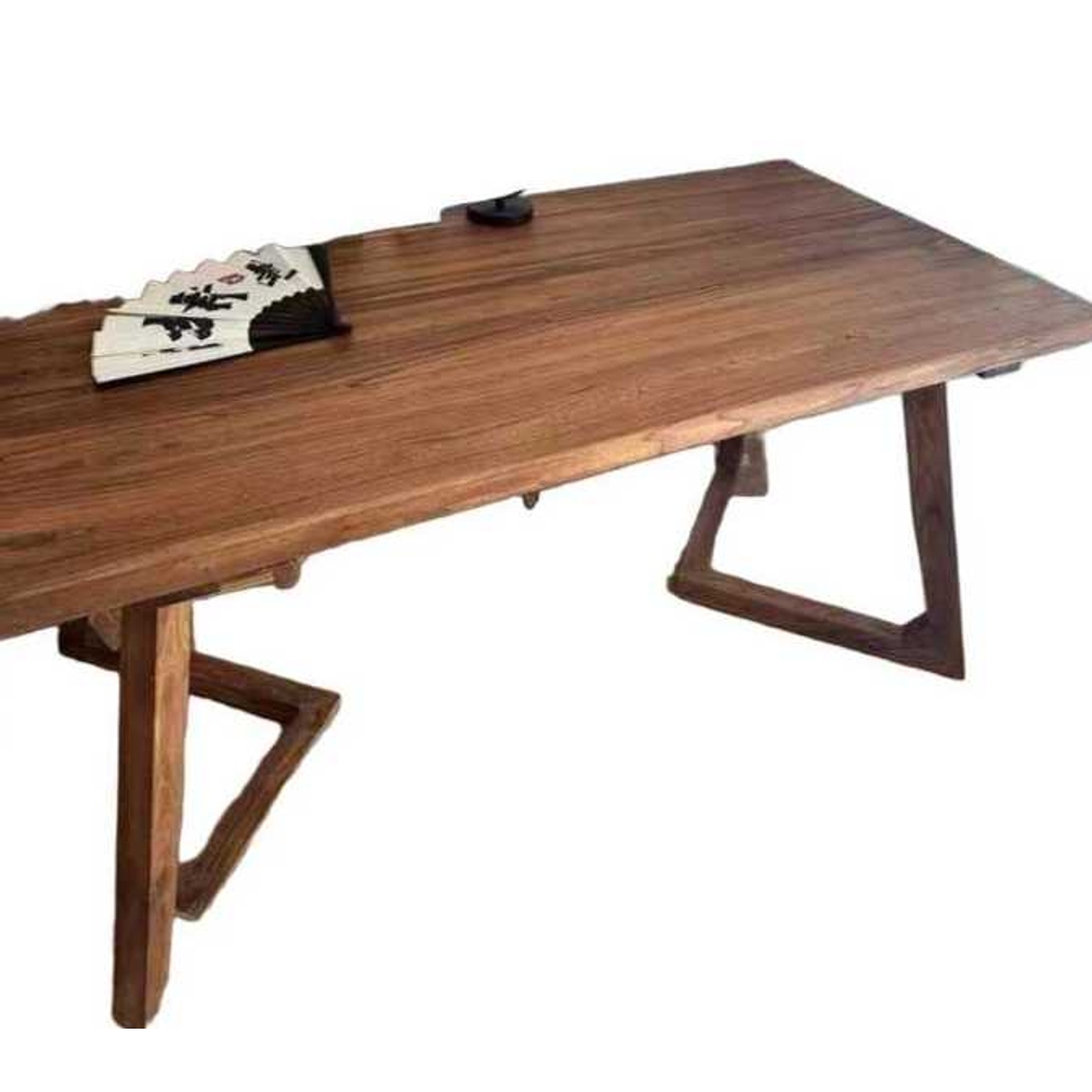 고재 나무 식탁 책상 가정용 탁자 원목 사무실 테이블 120x60x75 두께 5cm - 상품 이미지
