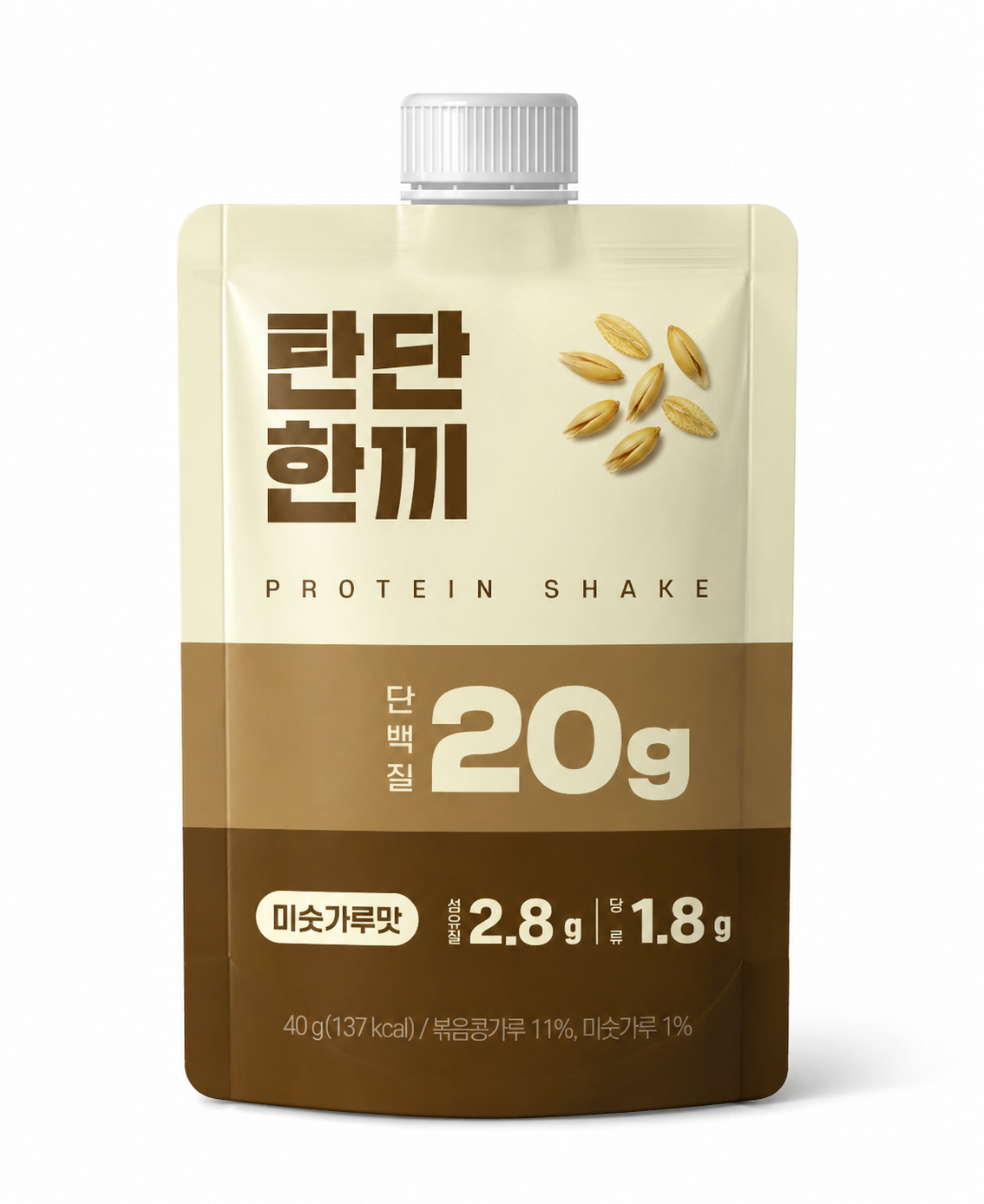 탄단한끼 단백질 쉐이크 미숫가루맛 40g, 1개 이미지
