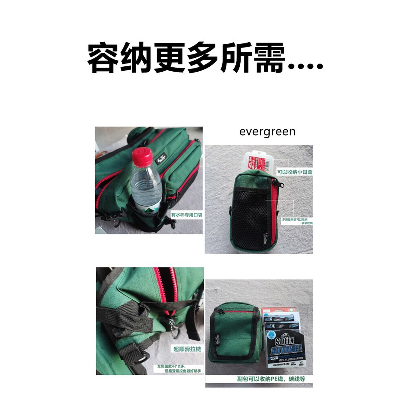 에버그린 HD2 힙숄더백 블랙카 허리 힙색 EVERGR 힙백 어깨 블랙 크로스백 단일 블랙 - 상세 이미지 2