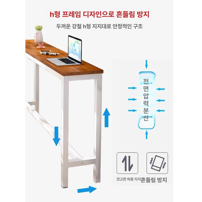 창가 바테이블 홈카페 미니 아일랜드식탁 우드 슬림 콘솔테이블 원목 카페테이블 - 상세 이미지 2