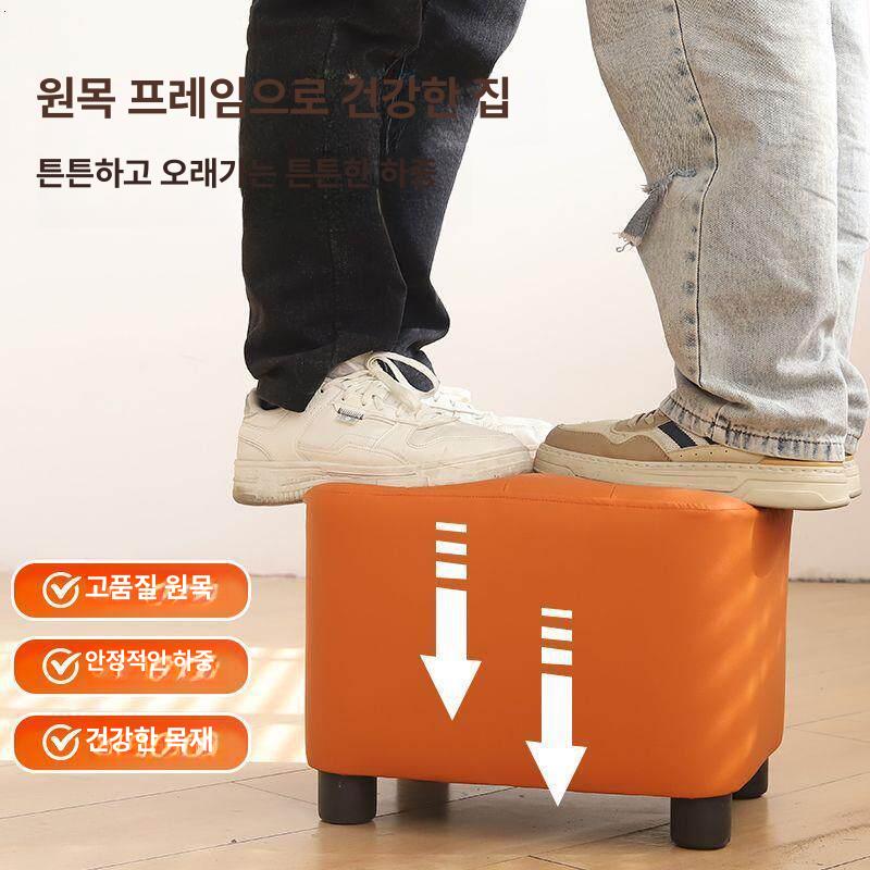 간이 스툴 사각 거실 테이블용 큐브체어 화분받침 다용도 보조의자 컴팩트 - 상세 이미지 4