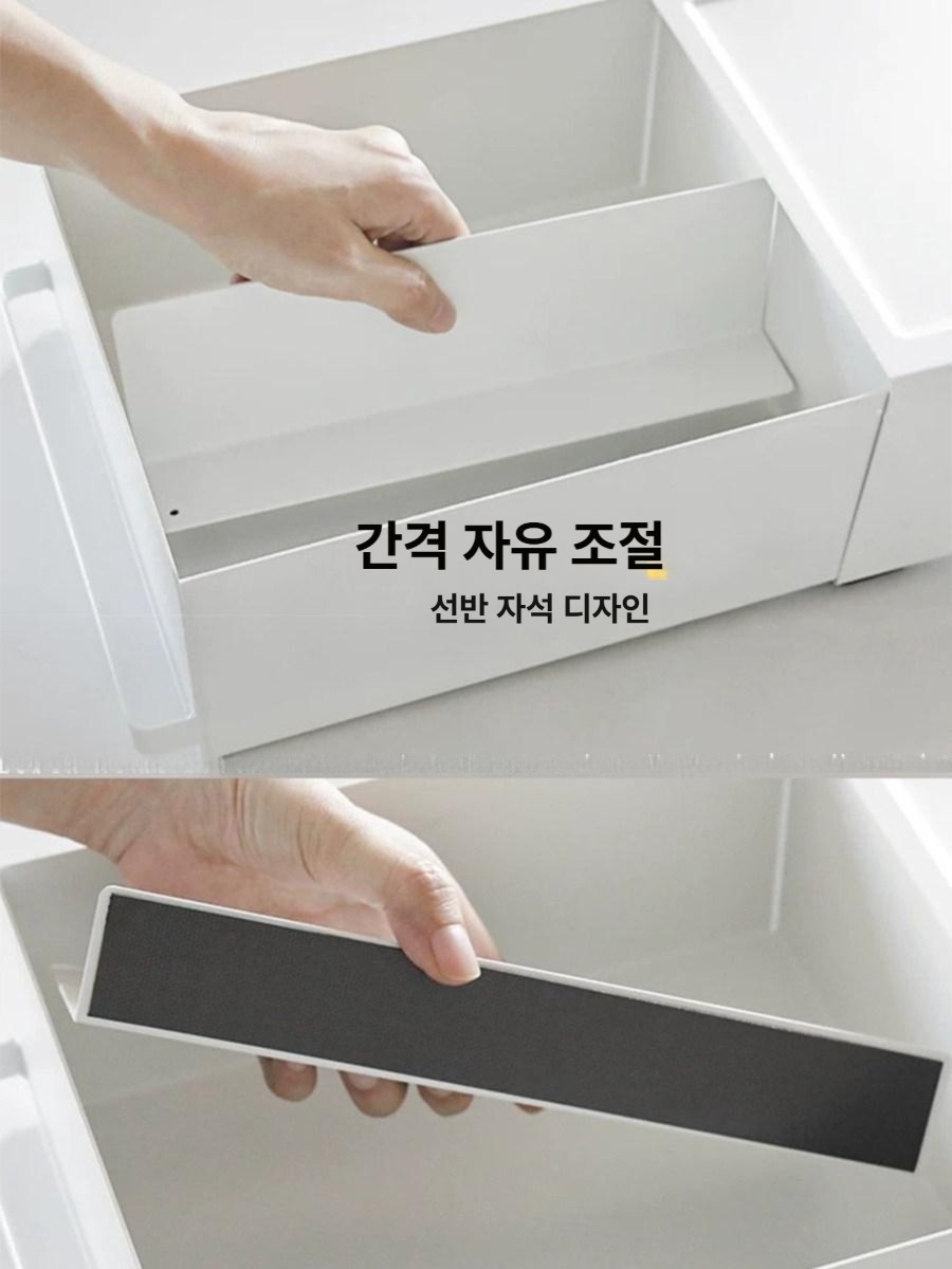 주방 싱크대위수납장 철제 접시정리대 선반 서랍형 미니찬장 다용도 미니수납장 - 상세 이미지 5