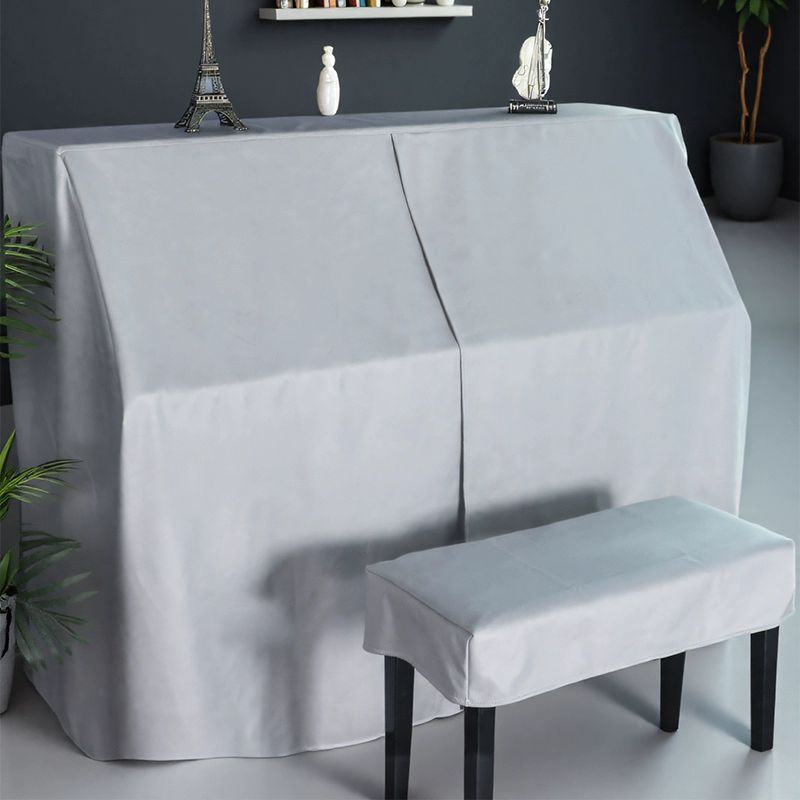 피아노 커버 스툴 회색 연한 베이직 건반 덮개 보호 심플 싱글 방습 럭셔리 하프 의자 - 상세 이미지 3