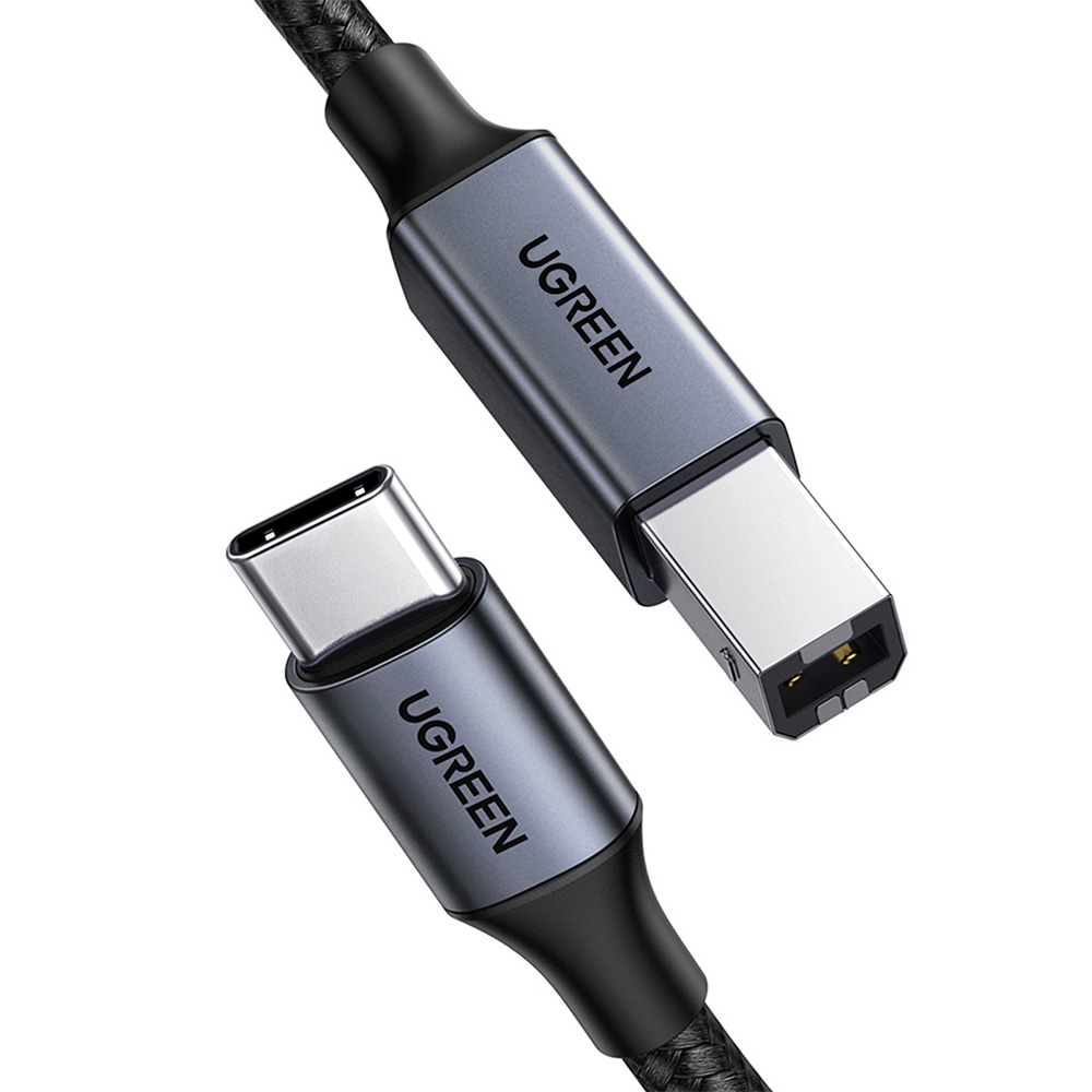 유그린 프리미엄 C타입 to USB2.0 B CM BM 케이블 블랙 US370 프린터 스캐너 연결 케이블 - 상품 이미지