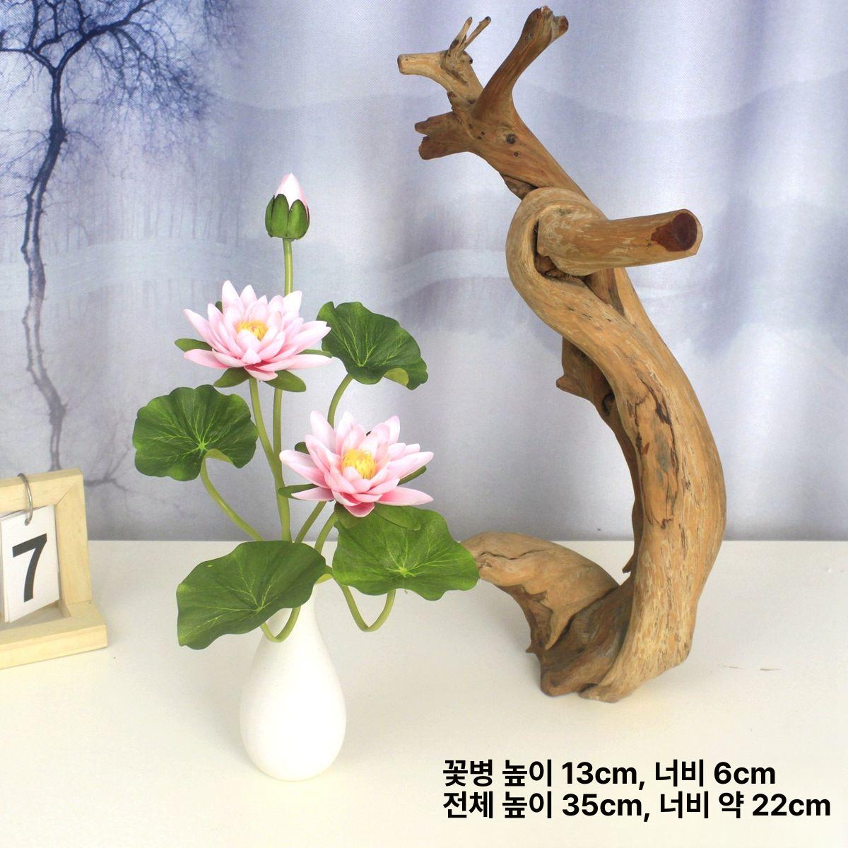연꽃 조화 부처님 불단 워터릴리 불교 장식품 법당 인테리어 관음보살 - 상세 이미지 2