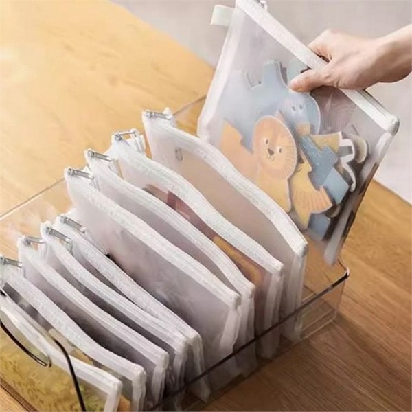 데일리 투명 수납 파우치 휴대용 메쉬 수납 파우치 메이크업 화장품 - 상품 이미지