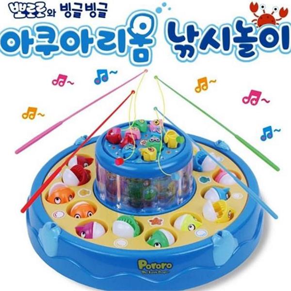 실내용 유아 낚시 놀이 멜로디 어린이 낚시 놀이 장난감 돌림 - 상품 이미지