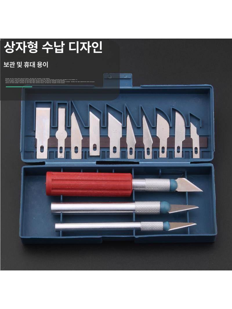다목적 조각칼 공구세트 툴박스 커터 메스 키트 탄소강 목공예 칼날 가공 끌 디테일 - 상세 이미지 2