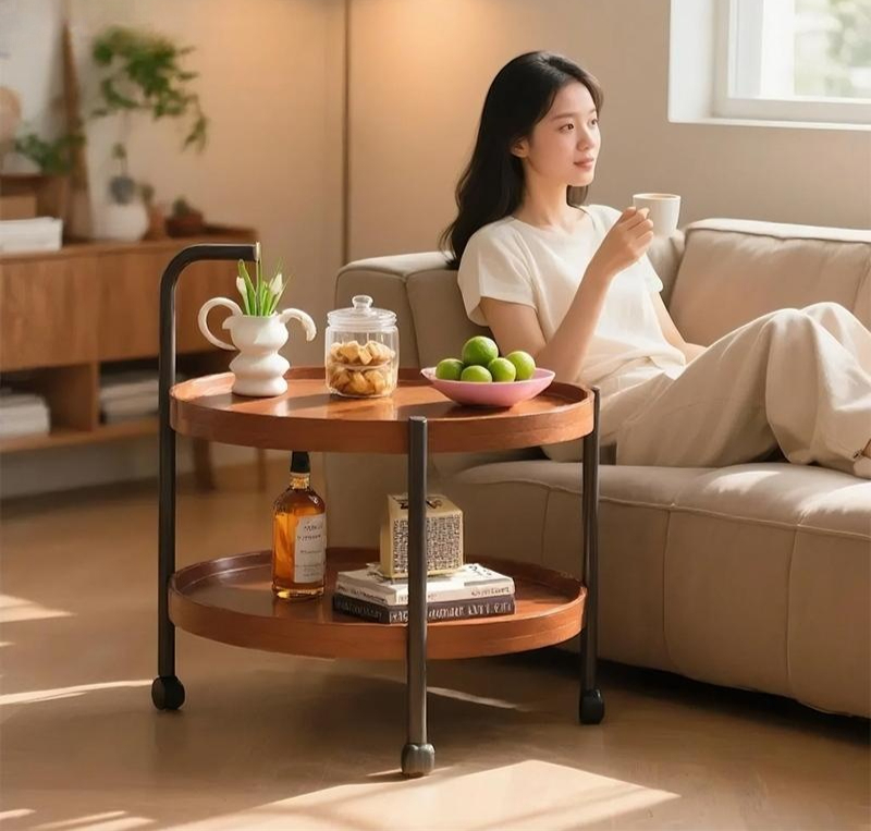 서빙 카트 가정용 철제 트롤리 운반 이동식 웨건 밀차 레스토랑 퇴식대 - 상품 이미지