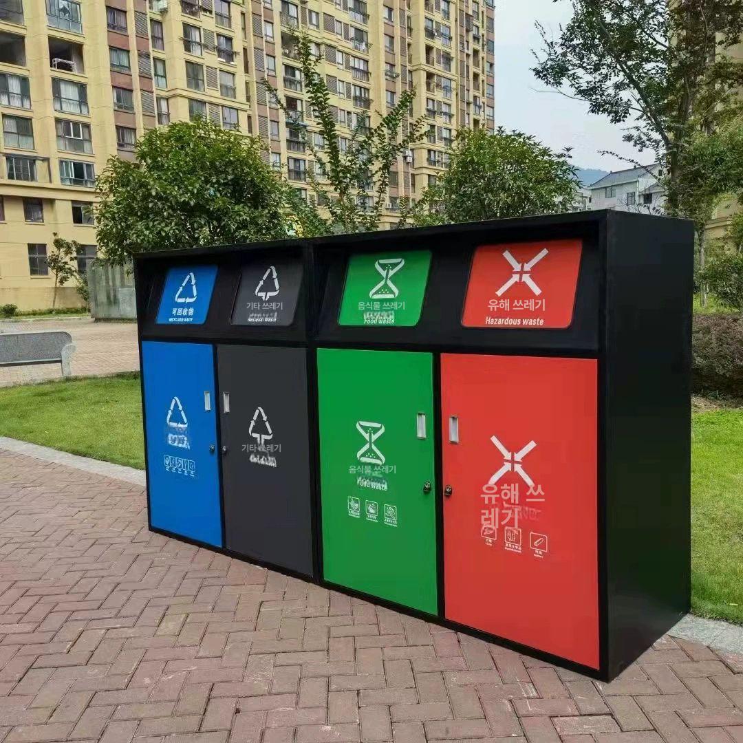 분리수거함 휴지통 펜션 대형 재활용함 야외 공원 빌라 클린박스 환경미화 - 상품 이미지