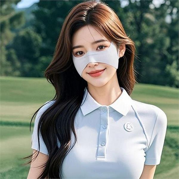 쿨링 여성 골프 마스크 자외선 여성 나비 마스크 야외 활동 - 상세 이미지 2