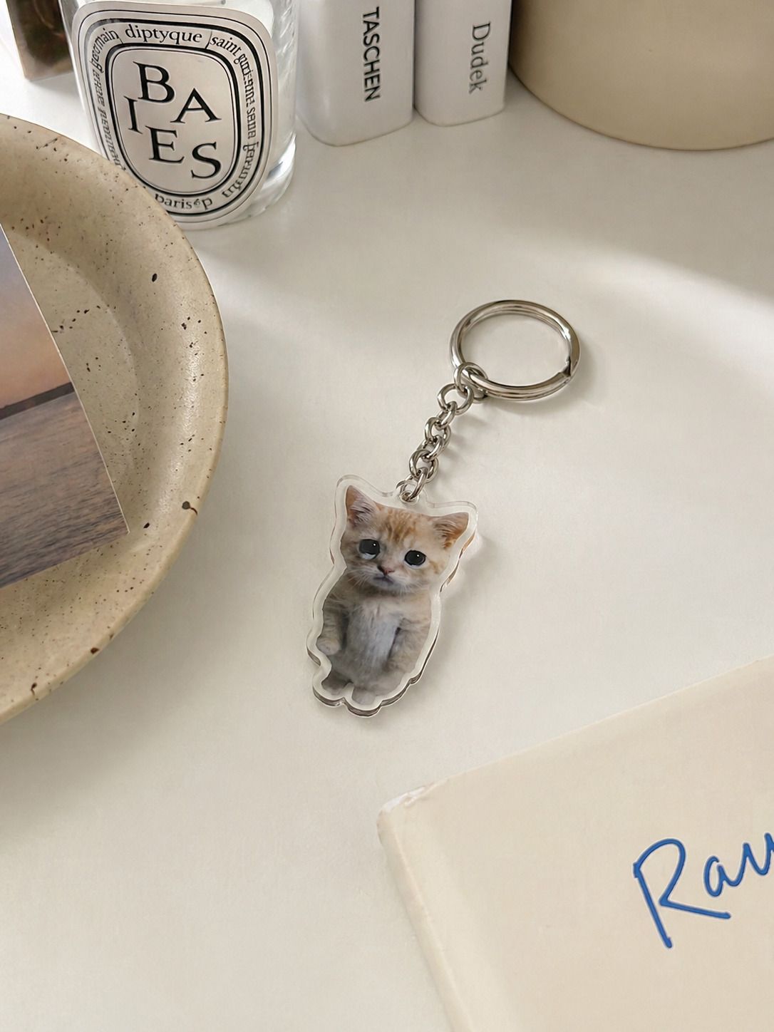 고양이 밈 키링 아크릴 키홀더 백참 참 백꾸 가꾸 열쇠고리 병맛 쓸데없는 키링 우정 선물 이미지 6