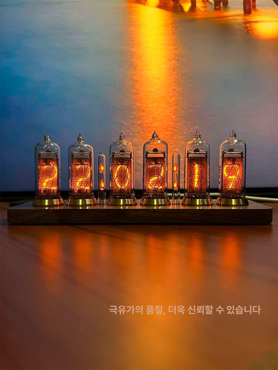 디지털 닉시 튜브 감성 탁상 진공관 시계 데스크탑 엔틱 장식용 인테리어 - 상세 이미지 4
