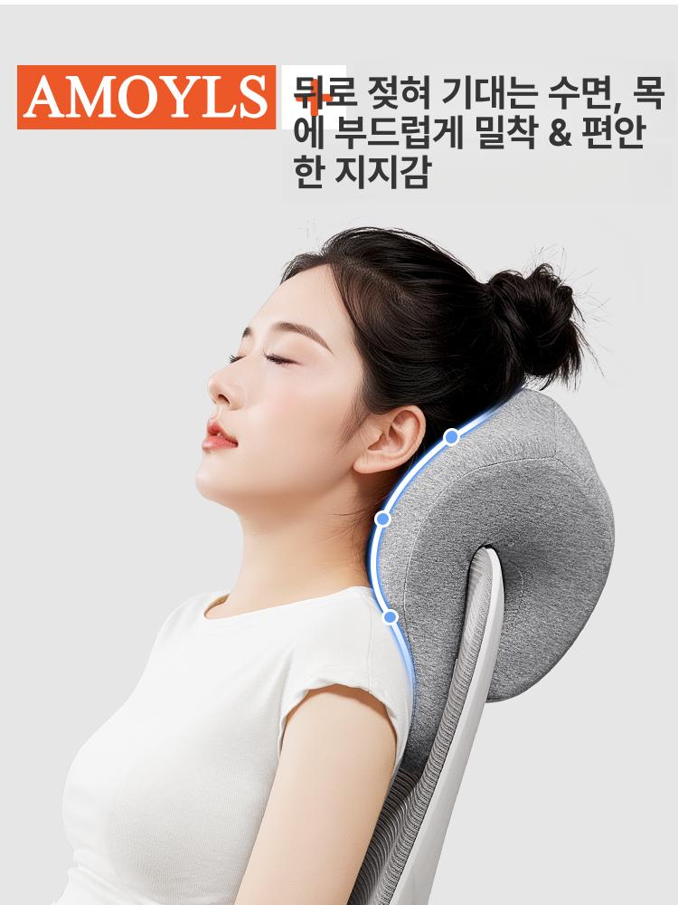 탈부착 목받침대 헤드레스트 뉴에어론 목쿠션 사무용의자 메쉬 코어 스타일 - 상세 이미지 3