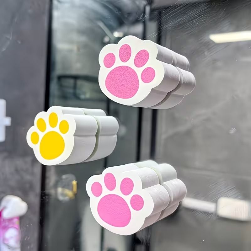 고양이 발바닥 화장실 욕실 물때제거 청소 스펀지 클리너 화장실 욕실 샤워부스 유리 물때제거 - 상세 이미지 5