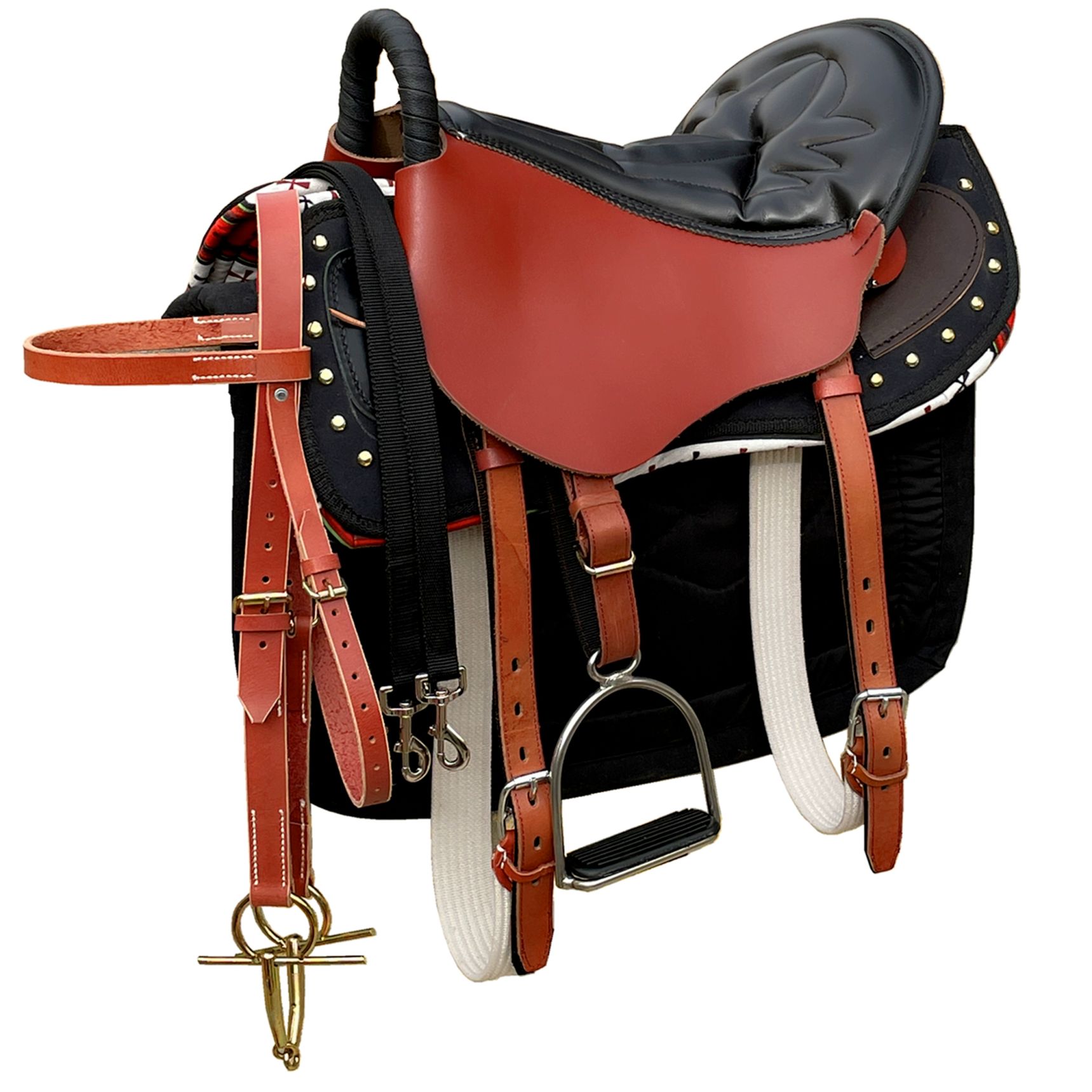 승마용 안장 세트 가죽 버클 스트랩 스포츠 굴레 쿠션 전문가용 용품 말 마구 내구성 - 상세 이미지 5