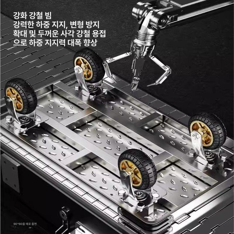 특대형 이동식대차 이동식카트 바퀴 트롤리 손수레 물류 철대차 대형구르마 운반용 - 상세 이미지 5