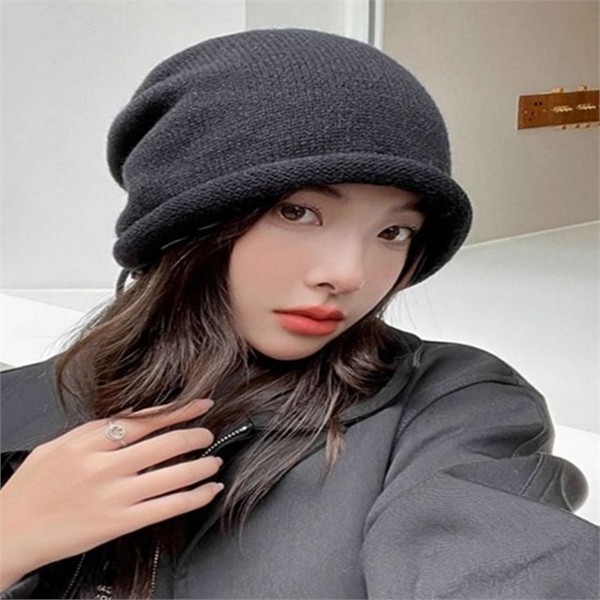 데일리 여성 두건 모자 여성 비니 모자 보온 패션 - 상품 이미지