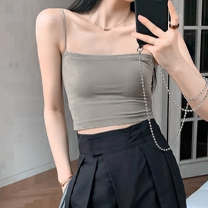 스퀘어넥여성속옷브라탑 슬림라인편안한캡내장나시 이너웨어코디활용브라런닝 - 상품 이미지