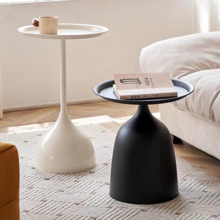 철제 원형협탁 사이드테이블 인테리어 라운드 디자인 심플 침실 다용도 침대옆 지름 - 상세 이미지 2