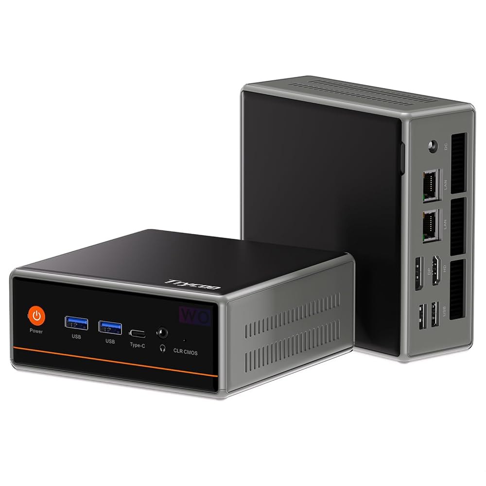 Trycoo 미니 PC 게이밍, 라이젠 5 WiFi6/BT5.2/USB3.2 DDR4 Type-C/HDMI/DP/HD, 5600H 5700U/7430U), 16GB 홈 컴퓨터, - 상품 이미지