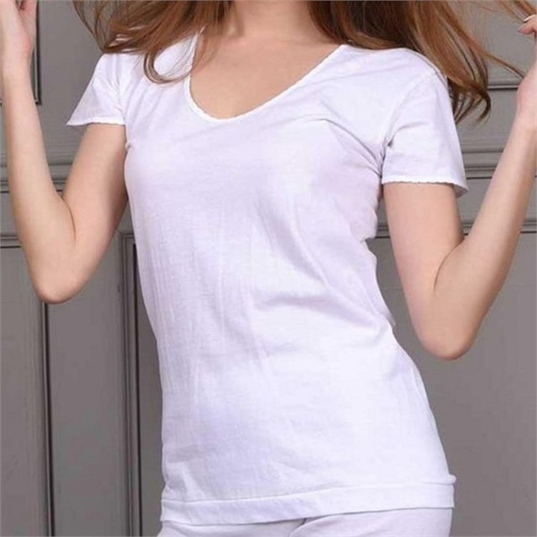 순면 여성 반팔 런닝 라운드 여성 면 런닝 상의 속옷 - 상품 이미지