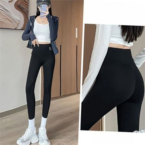 데일리 여성 하이 웨스트 레깅스 피트니스 여성 슬림핏 레깅스 9부 - 상품 이미지