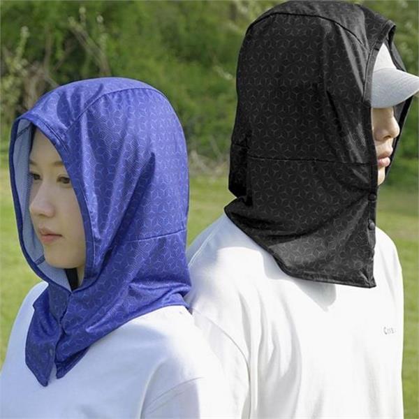 스포츠 후드형 햇빛 가리개 선가드 자외선 차단 마스크 쿨링 메쉬 - 상품 이미지