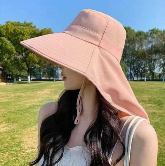 자외선차단 햇빛가리개 와이드챙 여성 야외 여행 선캡 모자 차양 넓은 썬바이저 여름선캡 - 상품 이미지