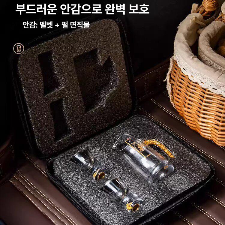 휴대용 고량주잔 바이주 분주기 세트 연태 보드레 마오타이 수정방 술잔 - 상세 이미지 5