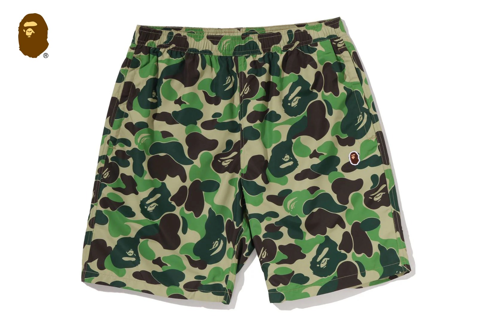 베이프 바지 ABC CAMO APE HEAD ONE POINT BEACH SHORTS 1M30-153-008 - 상세 이미지 3