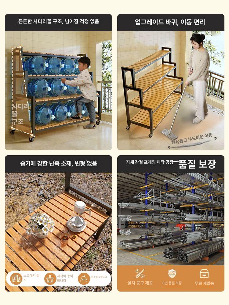다육이화분 화분받침대 거치대 철제 정리대 거실 바퀴 다육이선반 화분다이 빈티지 - 상세 이미지 5